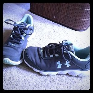 Teal and Grey Sneakers